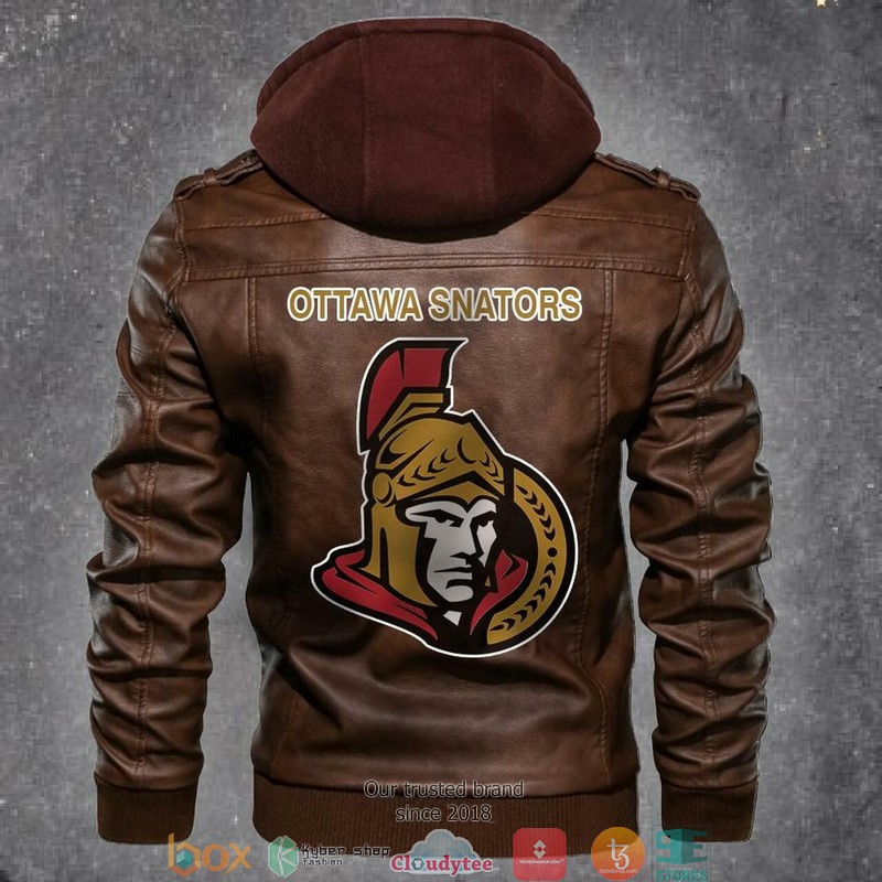 Ottawa Snators NHL Hockey Motorcycle Leather Jacket