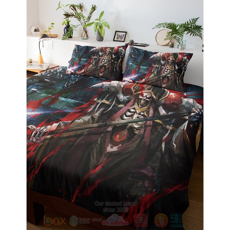 BEST Overlord, Ainz Ooal Gown Premium Brushed Duvet Cover Bed Sets 3 Overlord Ainz Ooal Gown Premium Brushed Bedding Set 1 2