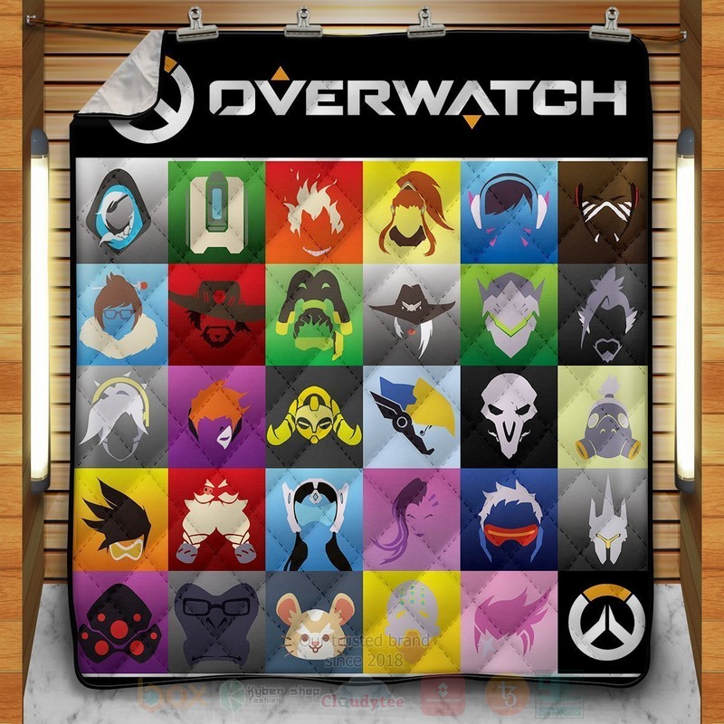 BEST Overwatch Heroes Game Quilted Fabric 1 Overwatch Heroes Game Quilt