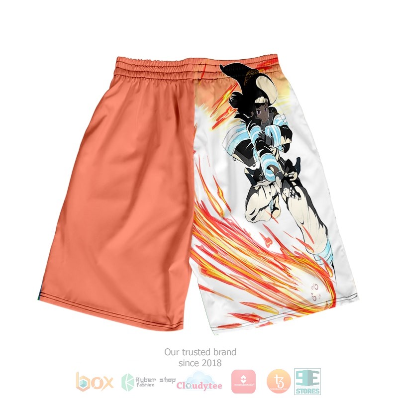 Oze Maki Moderen Stitched Sleek Fire Force Anime Shorts