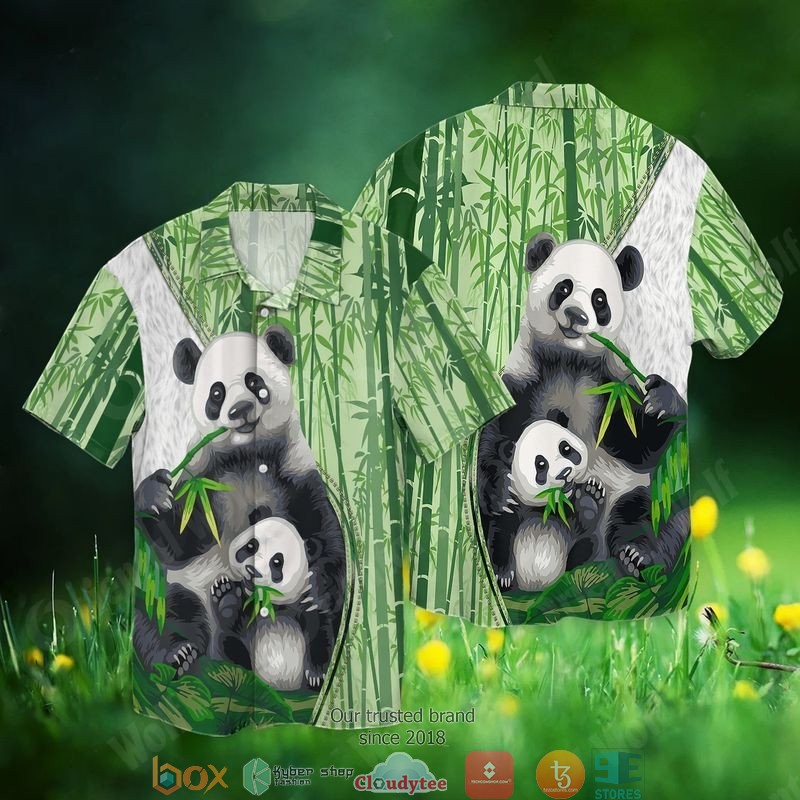 Panda Short Sleeve Hawaiian Shirt