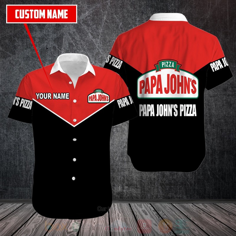 BEST Papa John's Pizza Custom Name All Over Print Hawaiian Shirt 2 Papa Johns Pizza Custom Name Hawaiian Shirt