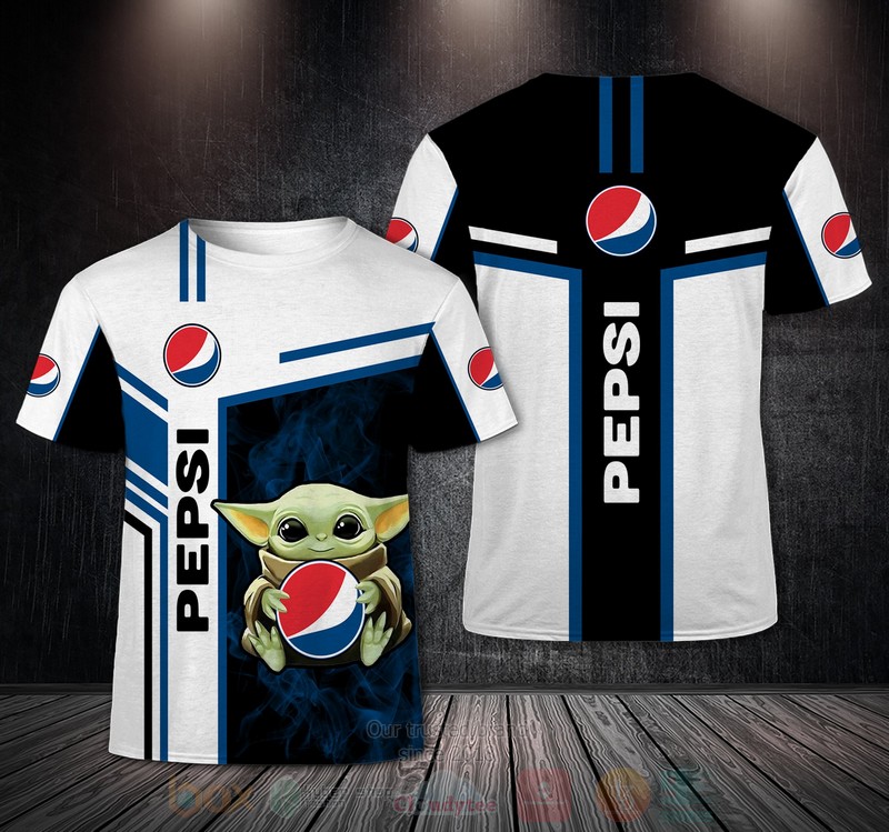 BEST Pepsi Baby Yoda Unisex Hawaiian Shirt, T-Shirt 2 Pepsi Baby Yoda Hawaiian Shirt T Shirt 1