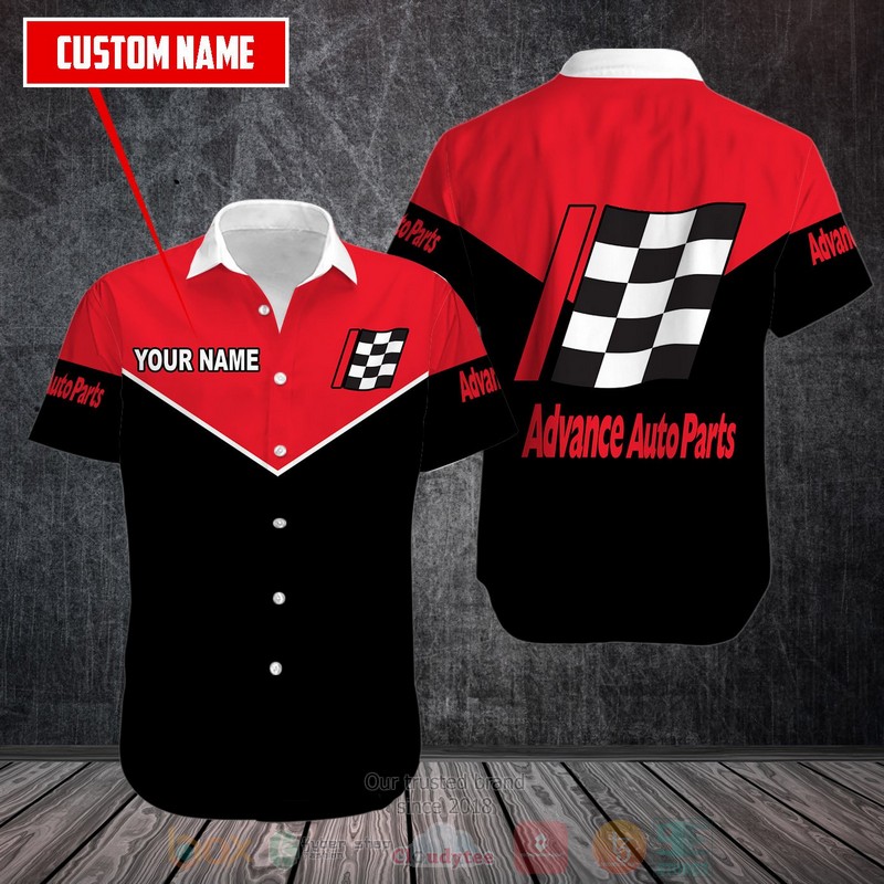 Personalized Advance Auto Parts black red custom Hawaiian shirt