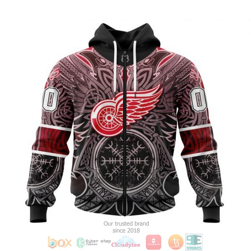 NEW Personalized Detroit Red Wings NHL Norse Viking Symbols custom 3D hoodie, shirt 2 Personalized Detroit Red Wings NHL Norse Viking Symbols custom 3D shirt hoodie 1