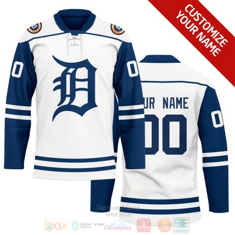 Personalized Detroit Tigers MLB custom Hockey Jersey