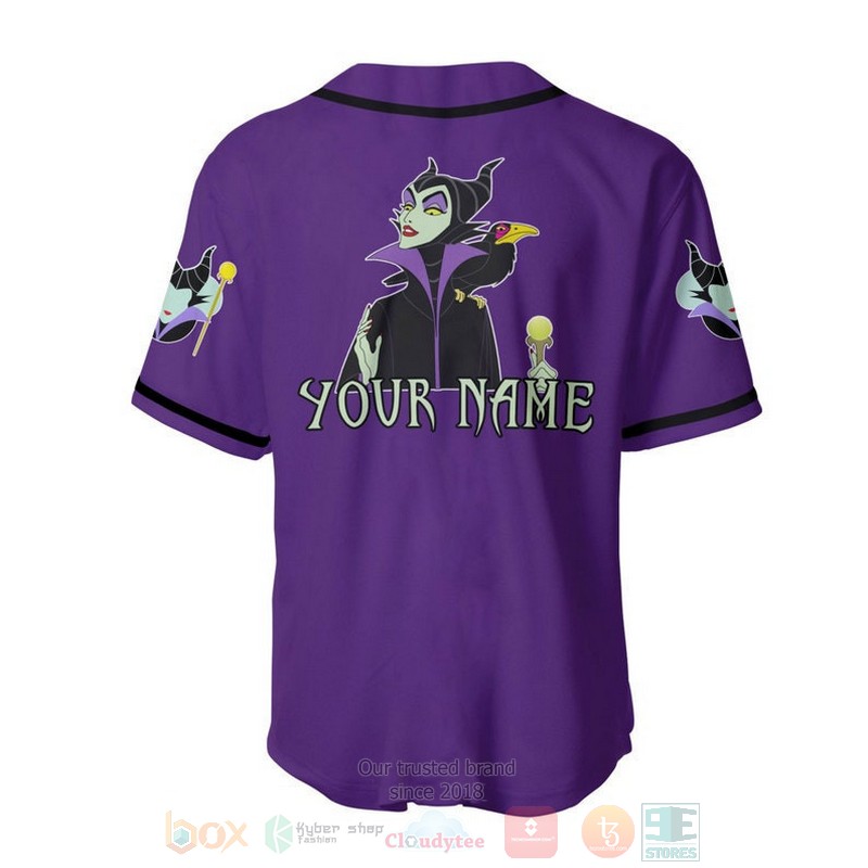 BEST Personalized Evil Queen Maleficent Disney Printed Purple Baseball Jersey Shirt 2 Personalized Evil Queen Maleficent Disney All Over Print Purple Baseball Jersey 1