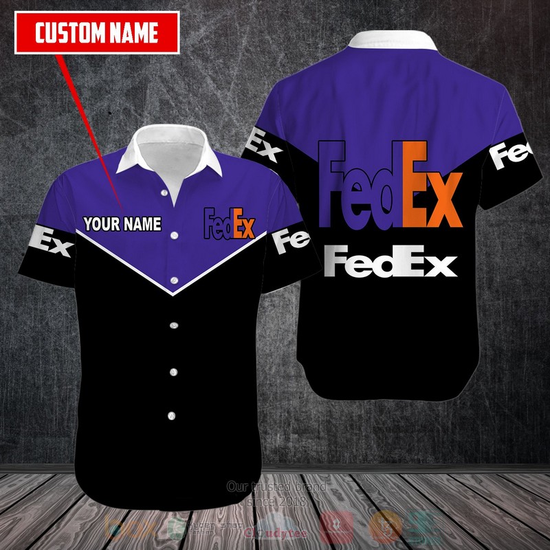 NEW Personalized Fedex black purple custom Hawaii Shirt 2 Personalized Fedex black purple custom Hawaiian shirt