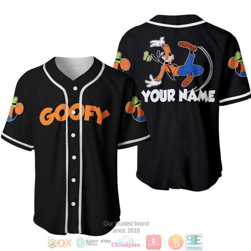 Personalized Funny Goofy Dog Black Baseball Jersey 1 Personalized Funny Goofy Dog Black Baseball Jersey