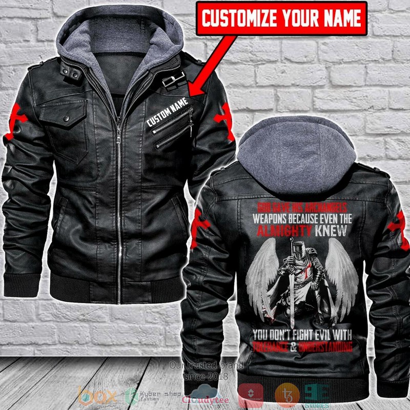 Personalized God Gave His Archangels Weapons God Gave His Archangels Leather Jacket