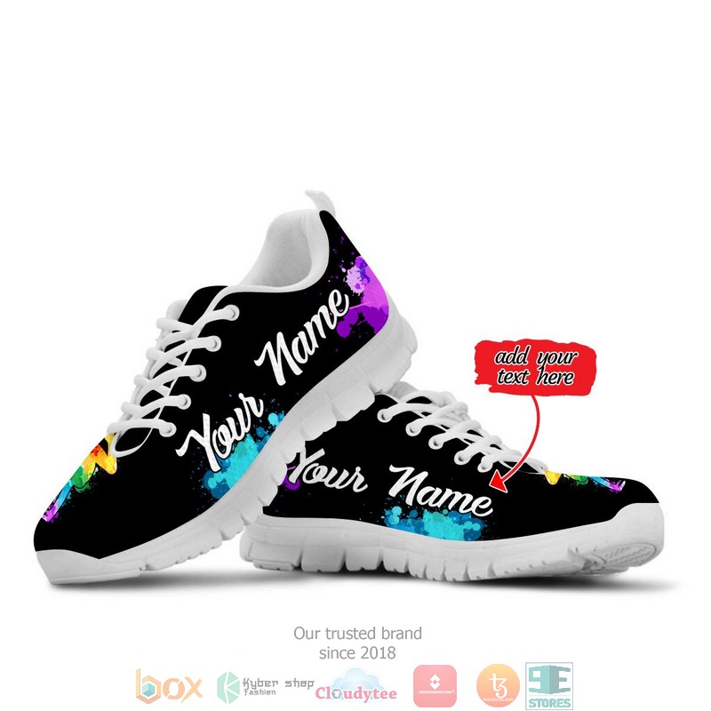 Personalized Gymnastics Watercolor Art Sneaker Shoes