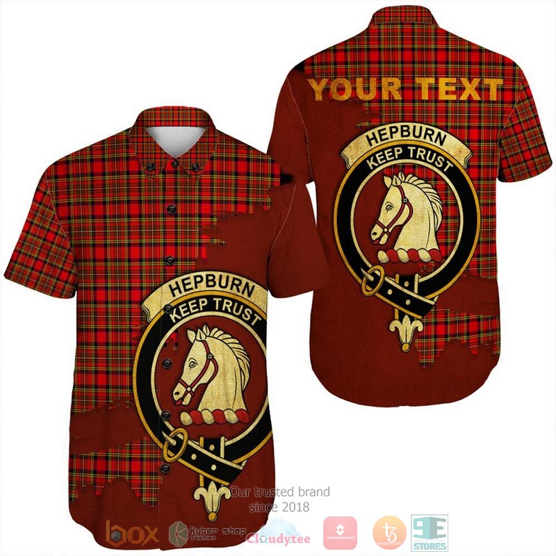 Personalized Home Ancient Tartan Crest Custom Hawaiian Shirt