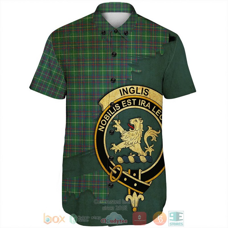 NEW Personalized Inglis Modern Tartan Crest Hawaii Shirt 2 Personalized Inglis Modern Tartan Crest Custom Hawaiian Shirt 1