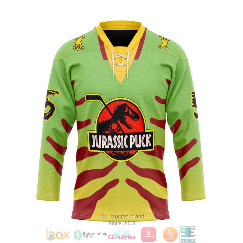 Personalized Jurassic Puck Hockey Jersey Shirt 1 Personalized Jurassic Puck Hockey Jersey Shirt