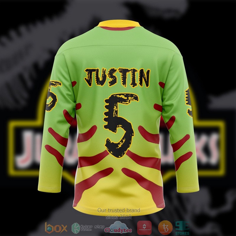 Personalized Jurassic Puck Hockey Jersey Shirt 2 Personalized Jurassic Puck Hockey Jersey Shirt 1