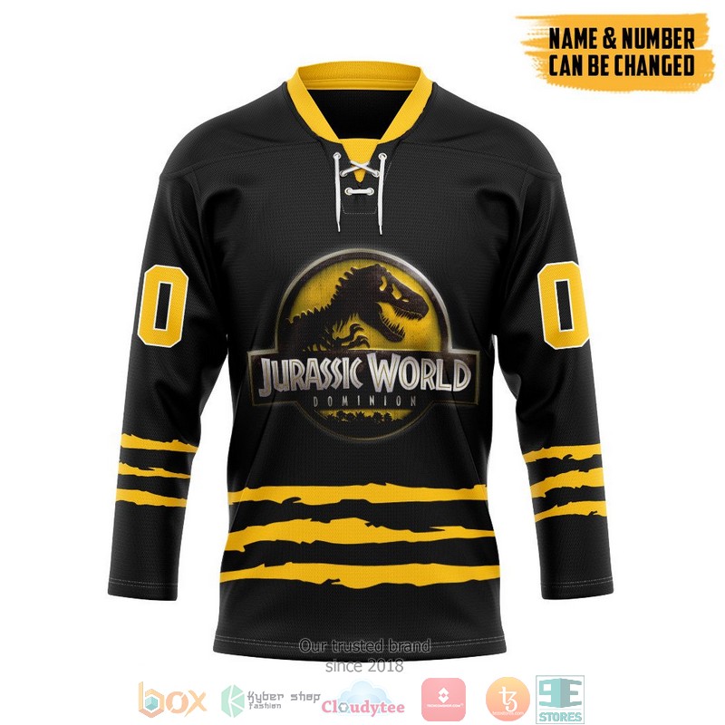 Personalized Jurassic World Dominion Hockey Jersey Shirt 2 Personalized Jurassic World Dominion Hockey Jersey Shirt 1
