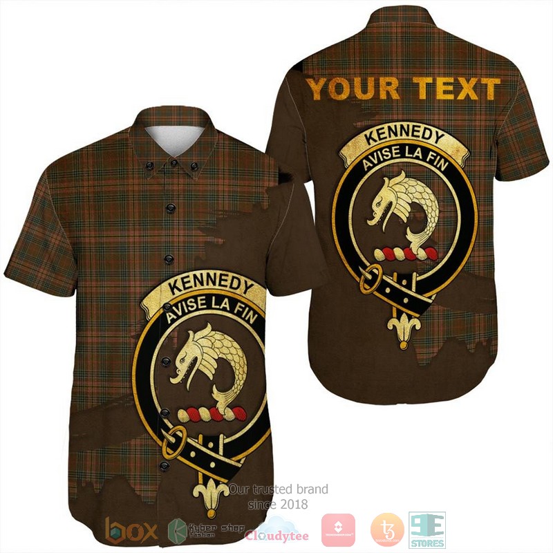 Personalized Kerr Ancient Tartan Crest Custom Hawaiian Shirt