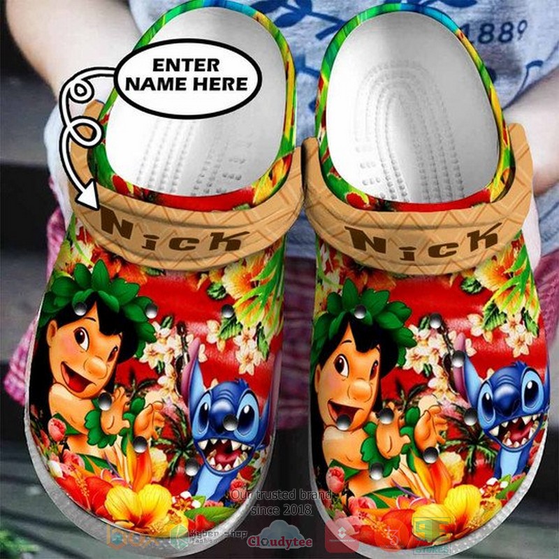 Personalized Lilo and Stitch Hawaii custom Crocband Clog