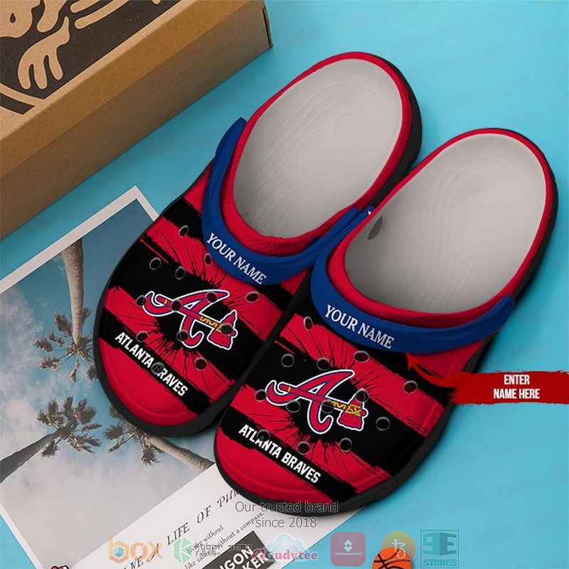 Personalized MLB Atlanta Braves Red Crocs Crocband Clog 2 Personalized MLB Atlanta Braves Red Crocs Crocband Clog 1