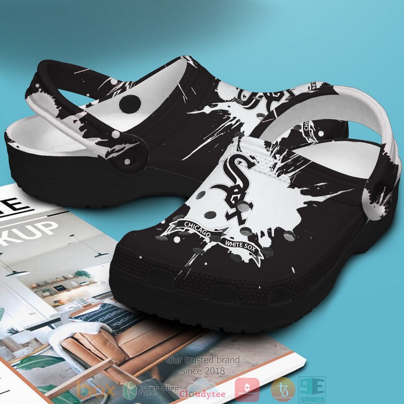 Personalized MLB Chicago White Sox Black Crocs Crocband Clog 3 Personalized MLB Chicago White Sox Black Crocs Crocband Clog 1 2