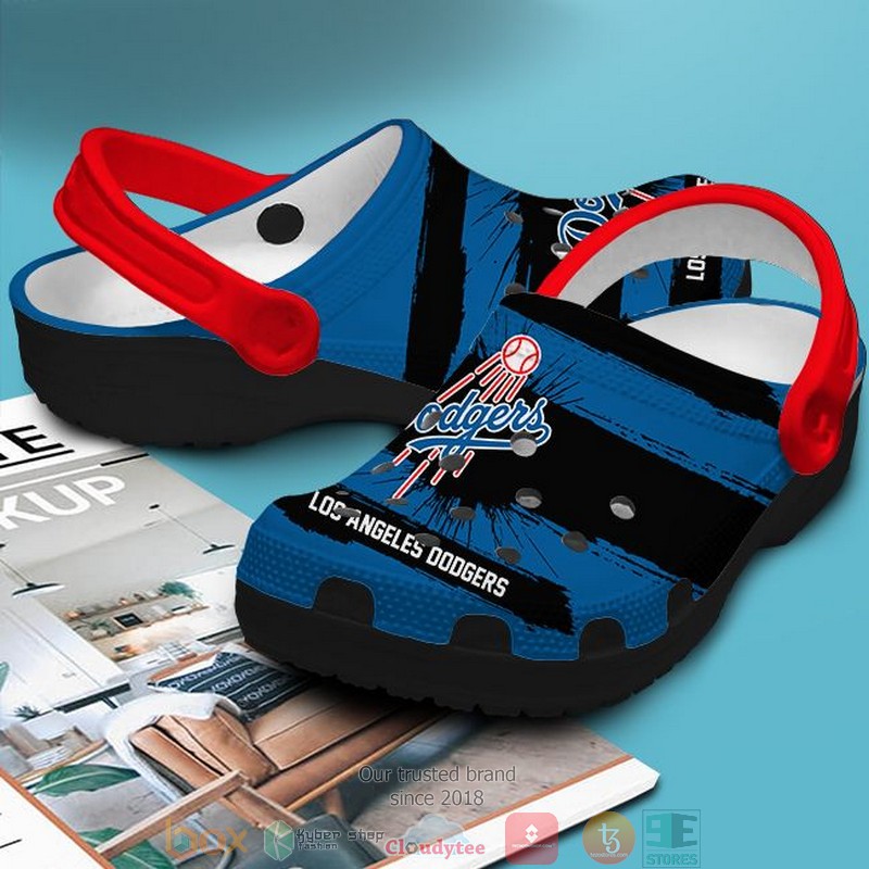 Personalized MLB Los Angeles Dodgers Blue Black Crocs Crocband Clog 3 Personalized MLB Los Angeles Dodgers Blue Black Crocs Crocband Clog 1 2