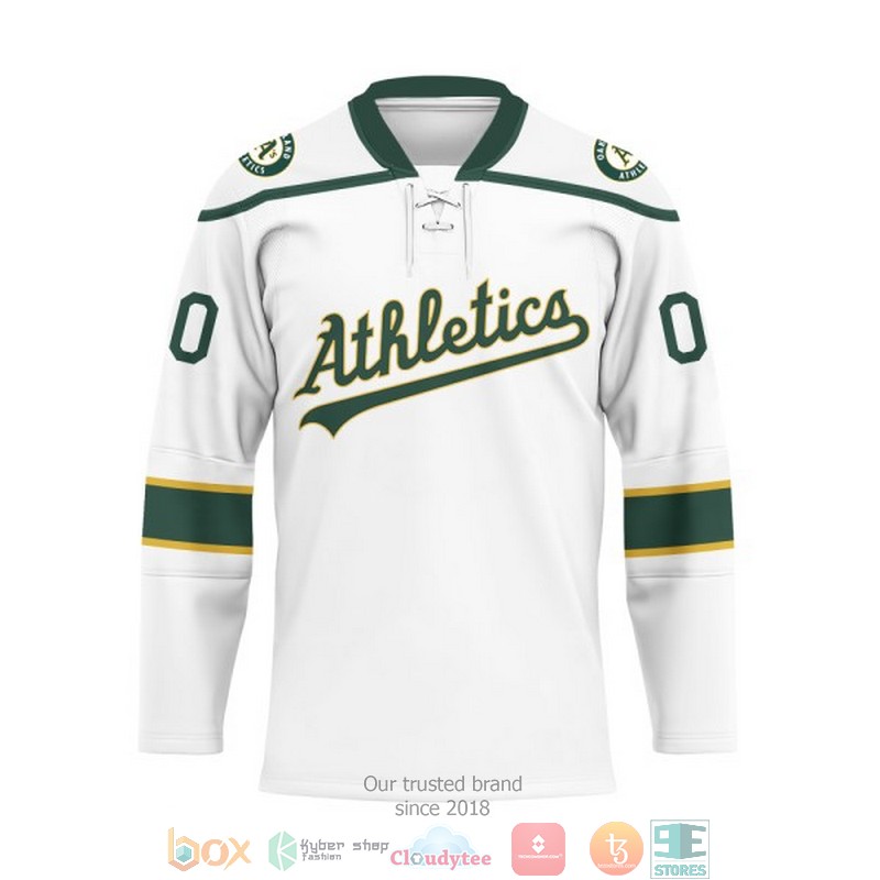 Personalized MLB Oakland Athletics Custom Hockey Jersey 2 Personalized MLB Oakland Athletics Custom Hockey Jersey 1