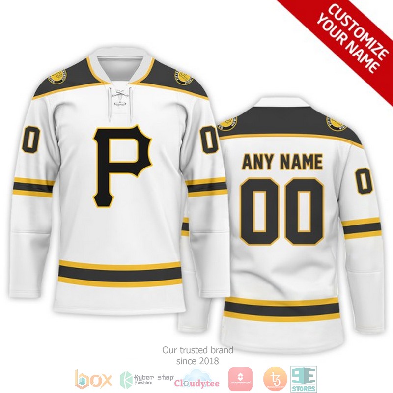 Personalized MLB Pittsburgh Pirates White Custom Hockey Jersey 1 Personalized MLB Pittsburgh Pirates White Custom Hockey Jersey