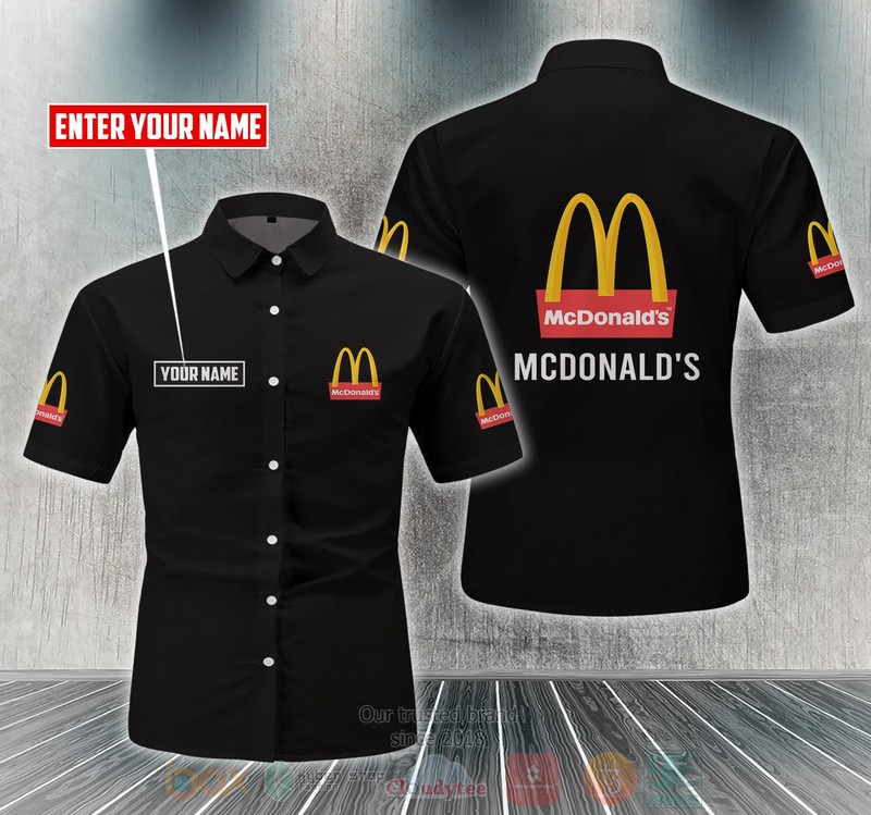Personalized Mcdonalds black custom Hawaiian shirt