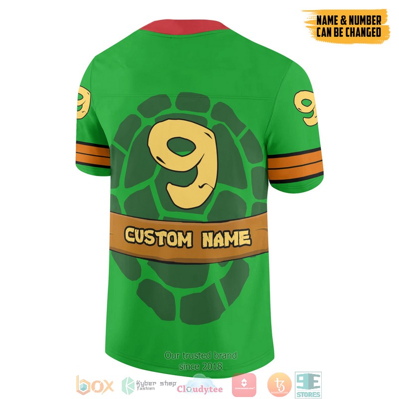 NEW Personalized Michelangelo Teenage Mutant Ninja Turtles 1987 Mike Mikey Custom Football jersey shirt 2 Personalized Michelangelo Teenage Mutant Ninja Turtles 1987 Mike Mikey Custom Football Jersey 1