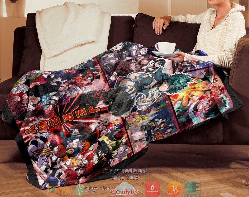 Personalized My Hero Academy Character Blanket 2 Personalized My Hero Academy Character Blanket 1