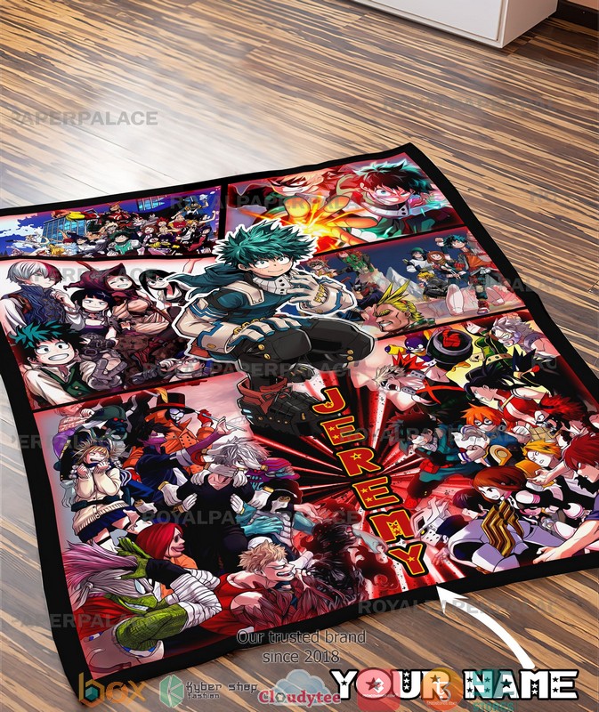 Personalized My Hero Academy Character Blanket 3 Personalized My Hero Academy Character Blanket 1 2