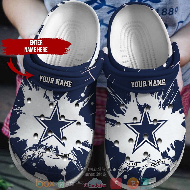 Personalized NFL Dallas Cowboys Blue Crocs Crocband Clog 2 Personalized NFL Dallas Cowboys Blue Crocs Crocband Clog