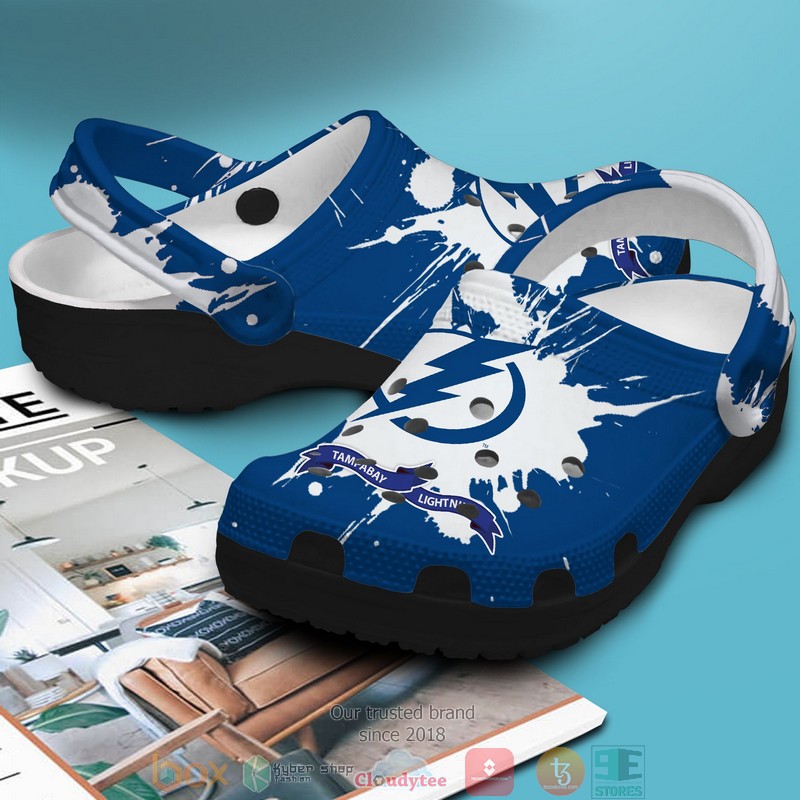 Personalized NHL Tampa Bay Lightning Crocs Crocband Clog 2 Personalized NHL Tampa Bay Lightning Crocs Crocband Clog 1