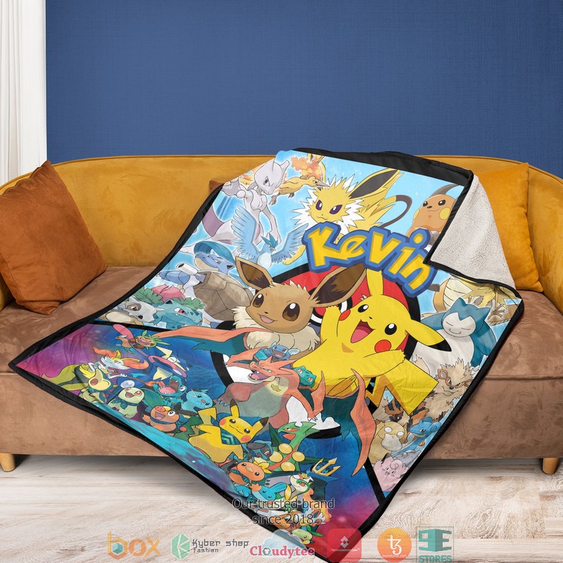 Personalized Pokemon Anime Movie Blanket 3 Personalized Pokemon Anime Movie Blanket 1 2