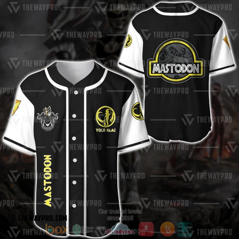 Personalized Power Rangers Mighty Morphin Mastodon Custom Baseball Jersey