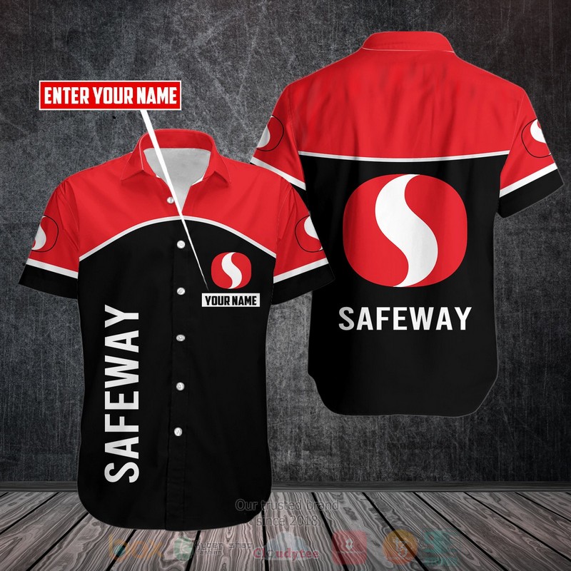 Personalized Safeway black red custom Hawaiian shirt