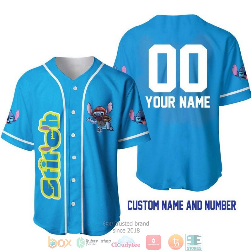Personalized Stitch The Catcher Blue Baseball Jersey 1 Personalized Stitch The Catcher Blue Baseball Jersey