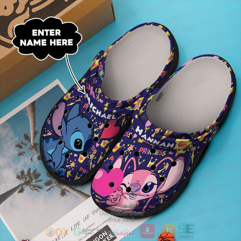 Personalized Stitch and Angel Princess custom Crocband Clog 1