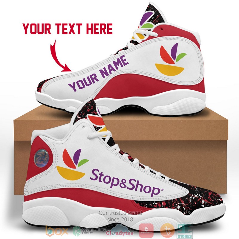 Personalized Stop and shop Air Jordan 13 Sneaker Shoes 2 Personalized Stop and shop Color Plash Air Jordan 13 Sneaker Shoes