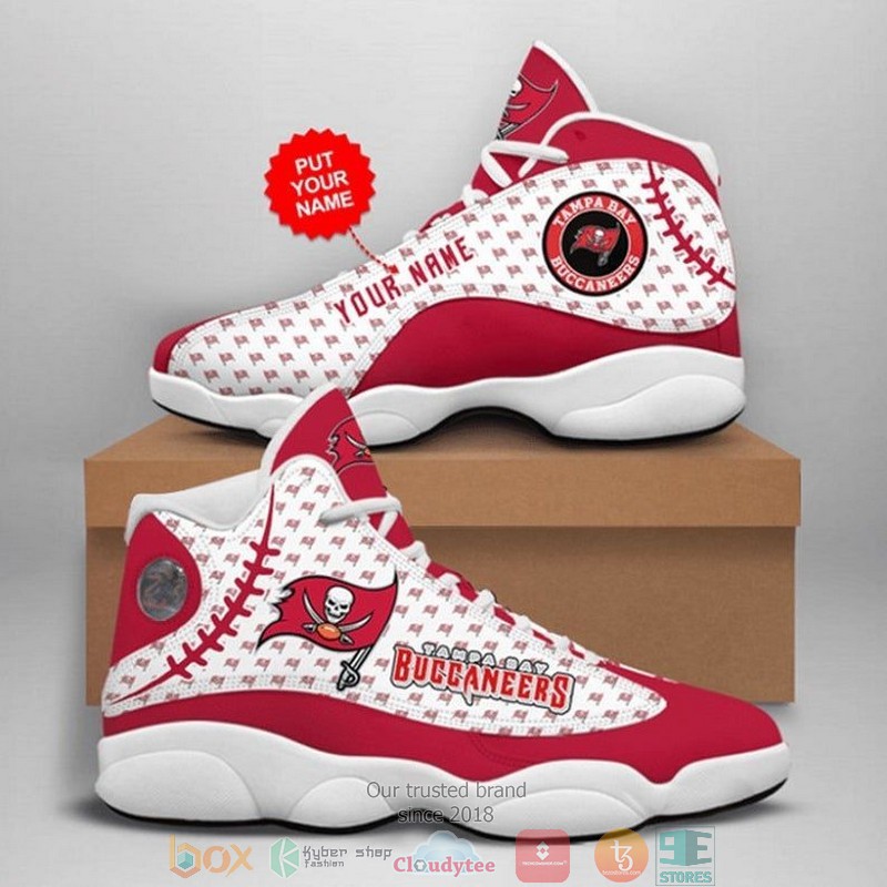 Personalized Tampa Bay Buccaneers NFL Football Team 10 Air Jordan 13 Sneaker Shoes