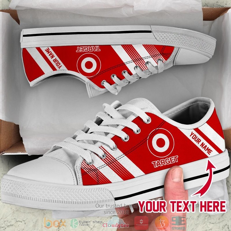 Personalized Targer Striped Low Top Canvas Shoes