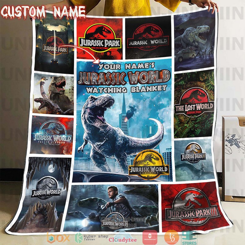 Personalized This Is My Jurassic World Watching Blanket