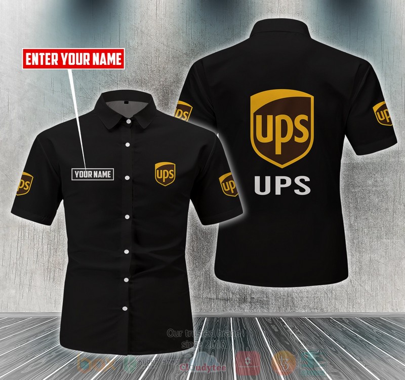 Personalized Ups black custom Hawaiian shirt