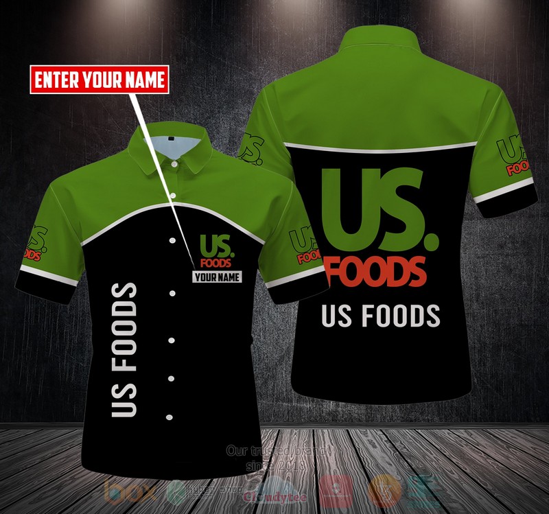 Personalized Us Foods green black custom Hawaiian shirt