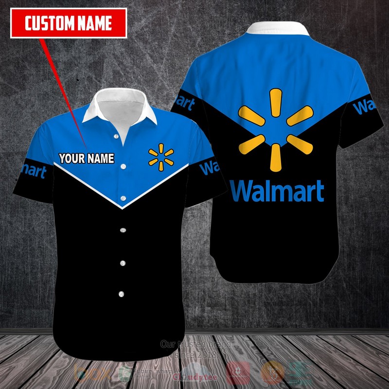 NEW Personalized Walmart black blue custom Hawaii Shirt 1 Personalized Walmart black blue custom Hawaiian shirt