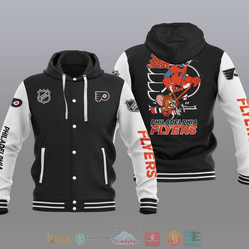 Philadelphia Flyers NHL Tom And Jerry Baseball Hoodie Jacket