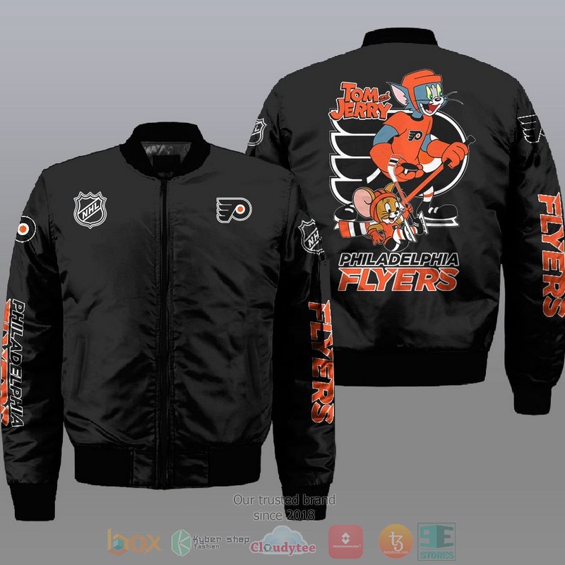 Philadelphia Flyers NHL Tom And Jerry Bomber Jacket