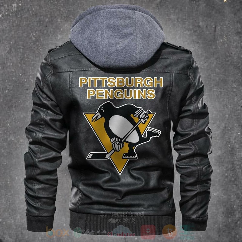 Pittsburgh Penguins NHL Hockey Motorcycle Leather Jacket