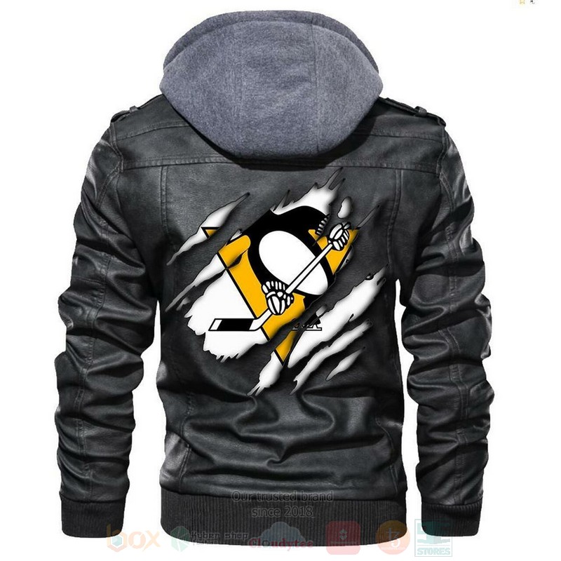 Pittsburgh Penguins NHL Hockey Sons of Anarchy Blacks Leather Jacket
