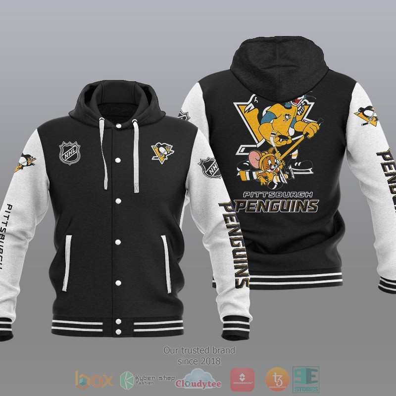 Pittsburgh Penguins NHL Tom And Jerry Baseball Hoodie Jacket